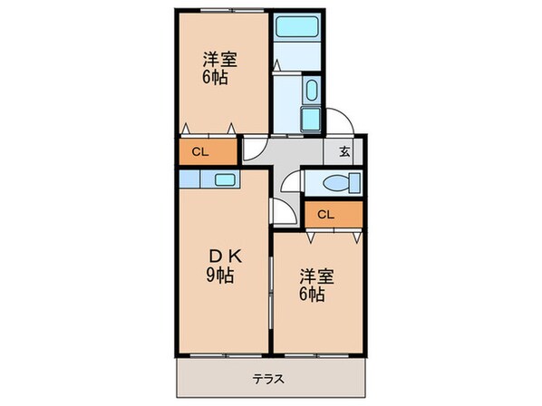 ルミエール南花畑の物件間取画像